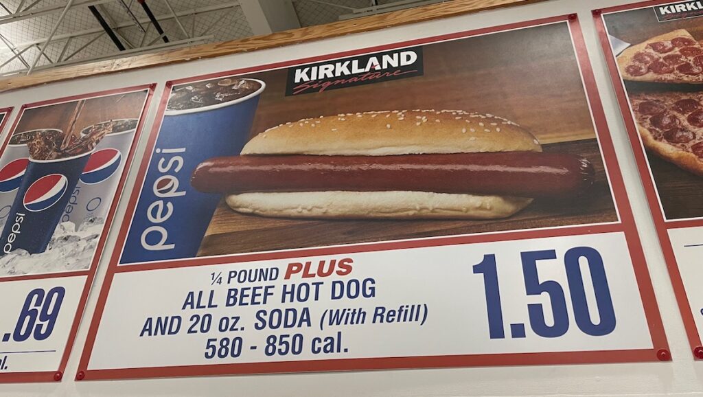 Costco Hot Dog and Soda Combo