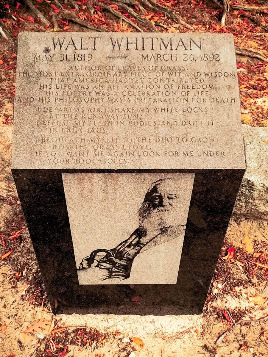 Walt Whitman Gravesite Close-up
