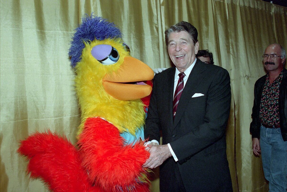San Diego Chicken and Ronald Reagan