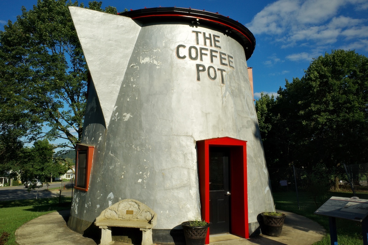 A Stop at the Big Coffee Pot in Bedford, Pennsylvania Bedford Coffee Pot Roadside Attraction in Pennsylvania