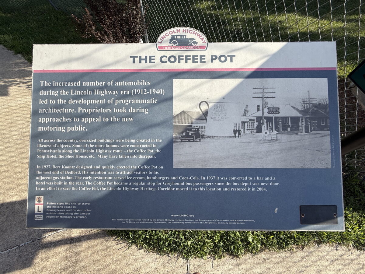 Bedford Coffee Pot Sign